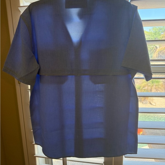 Roundtree & Yorke Light Blue Casual Button Down Shirt - Picture 4 of 4